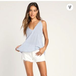 Lulus Navy Striped Top